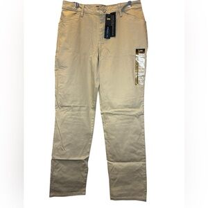 Lee’s Relaxed Fit Mid‎ Rise straight leg Khaki pants size 8 M